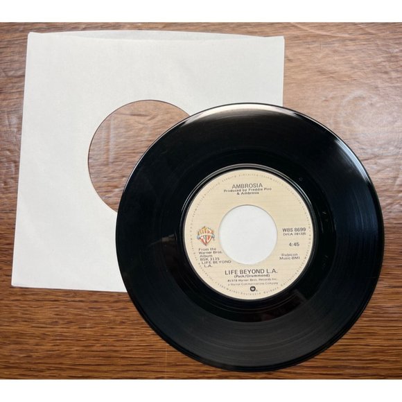 Ambrosia Life Beyond L.A. / Angola 45 Rock Pop 1978 Warner Bros 8699 - Picture 3 of 4